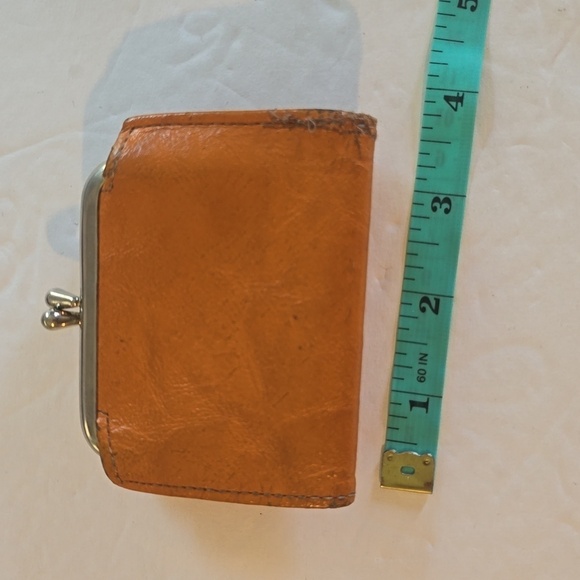 Princess Gardner Tan Cowhide leather Coin pouch Bi fold wallet Vintage - Picture 6 of 8